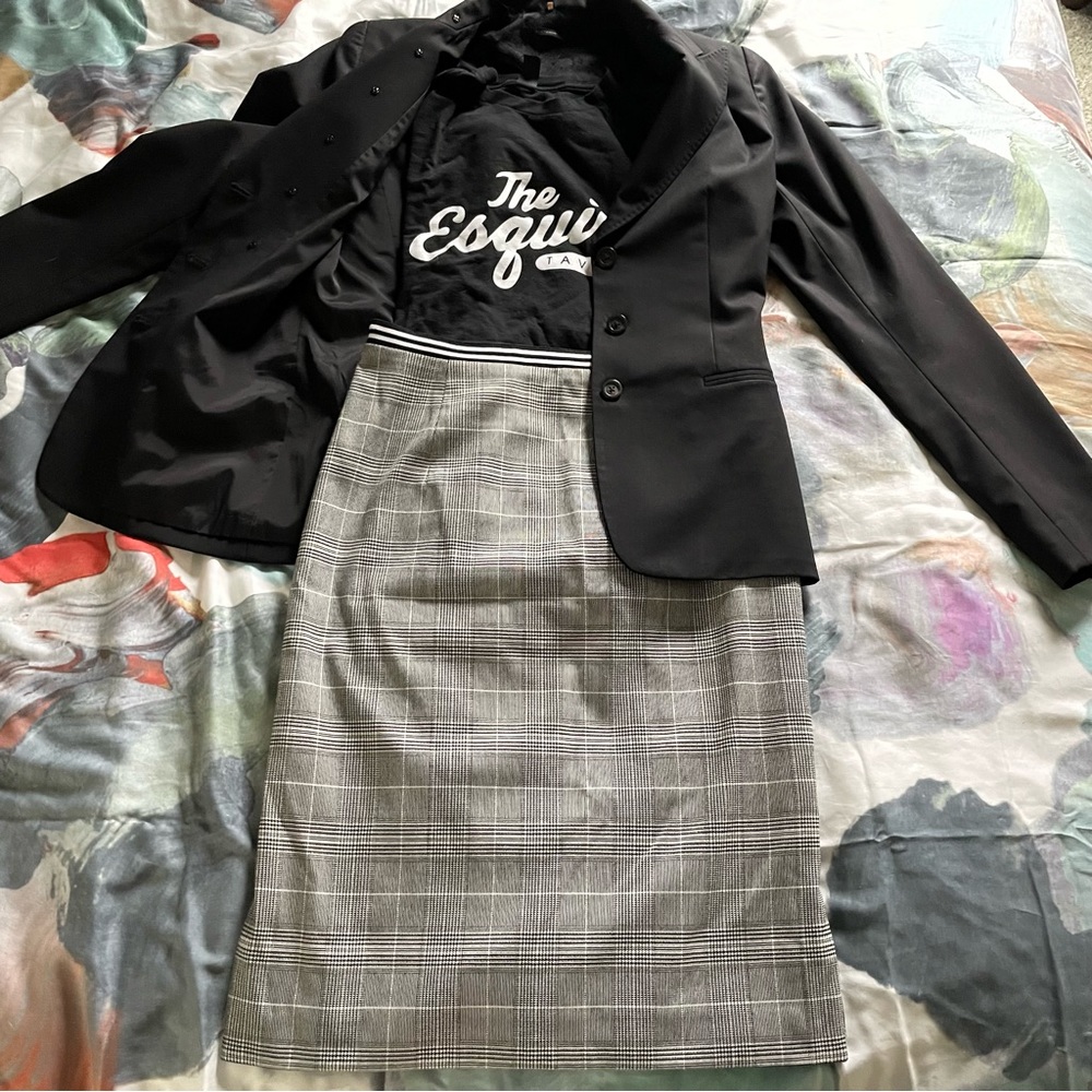 Banana Republic plaid pencil skirt size 2